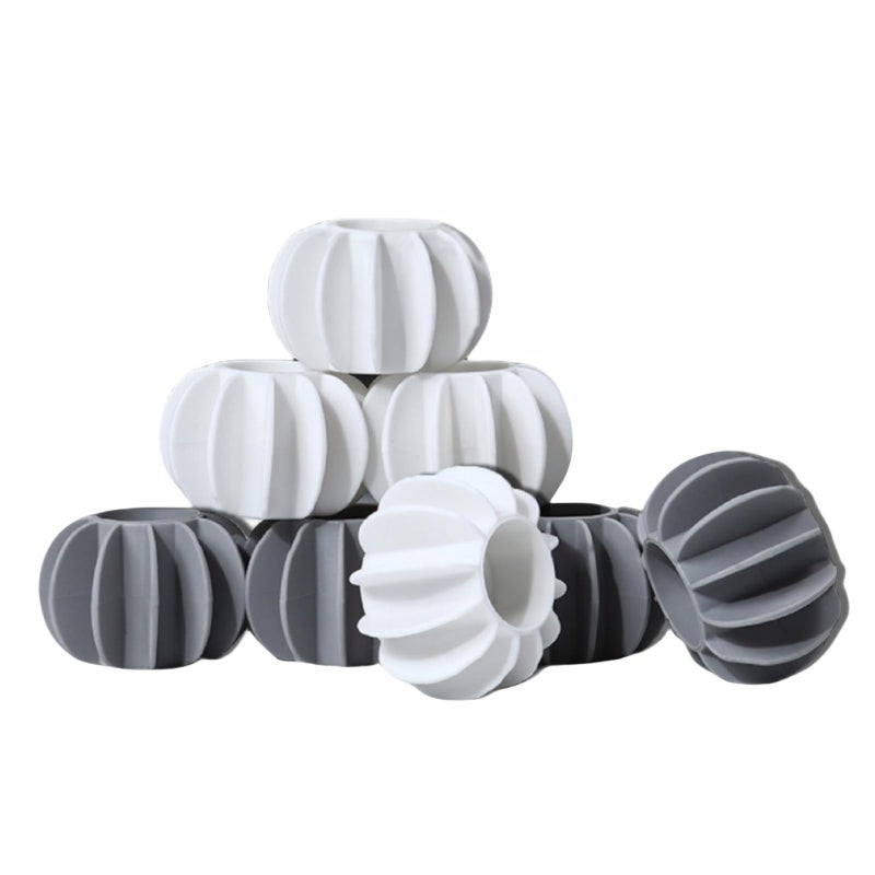KKpxafl Laundry Balls Tangle Free for Washing Machines,Reusable Laundry Balls, Silicone Steamer Dryer Balls Washer Balls Laundry Balls (8pcs：4 White+4 Gray) - Image 1
